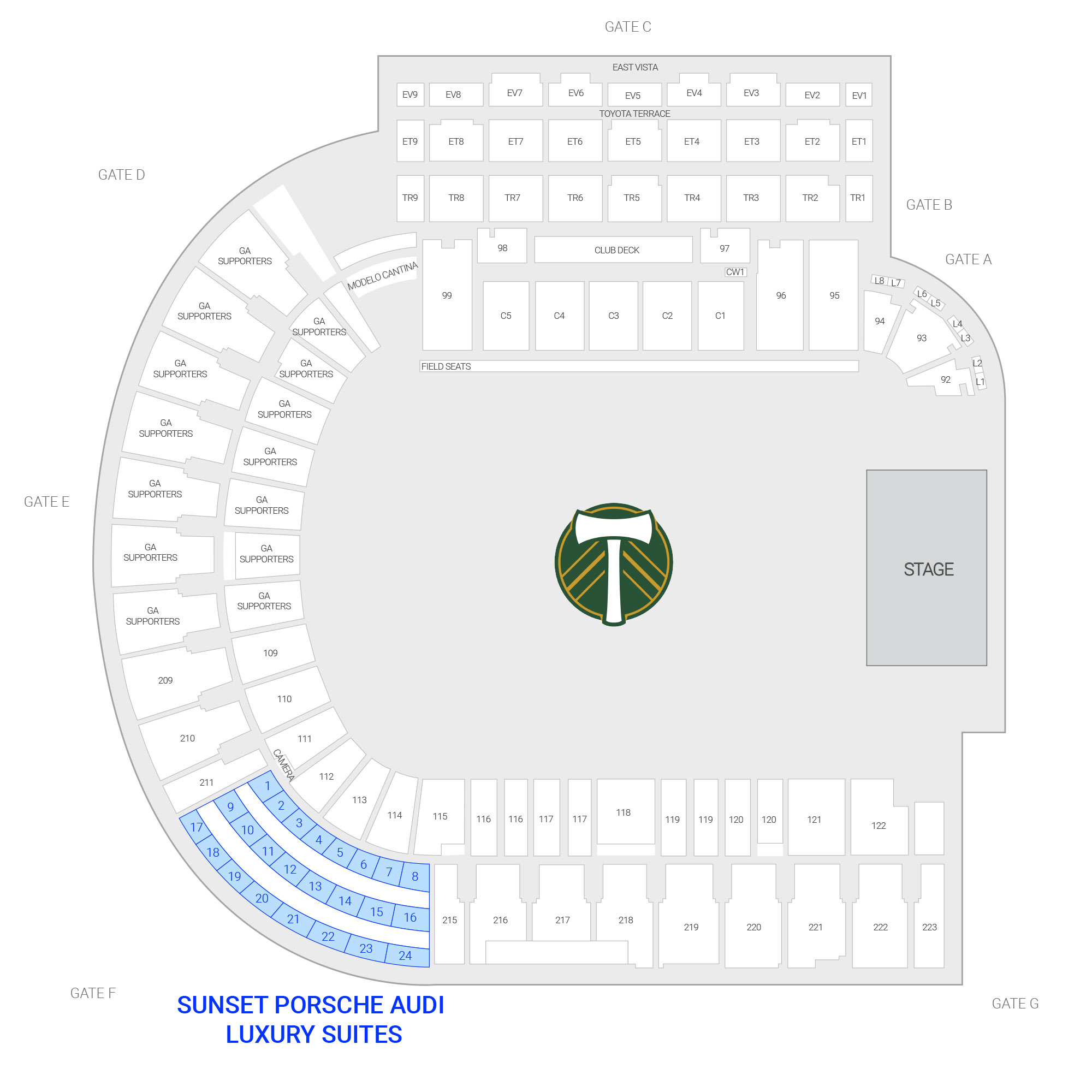 Providence Park Suite Map and Seating Chart
